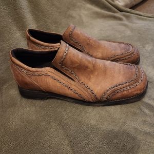 Mens 12M, Bed Stu brand beige loafers.